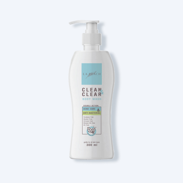 La Peach สบู่อาบน้ำบำรุงผิวกาย ลดสิว ลดกลิ่นตัว ลดการสะสมของแบคทีเรีย La Peach Clean & Clear body wash